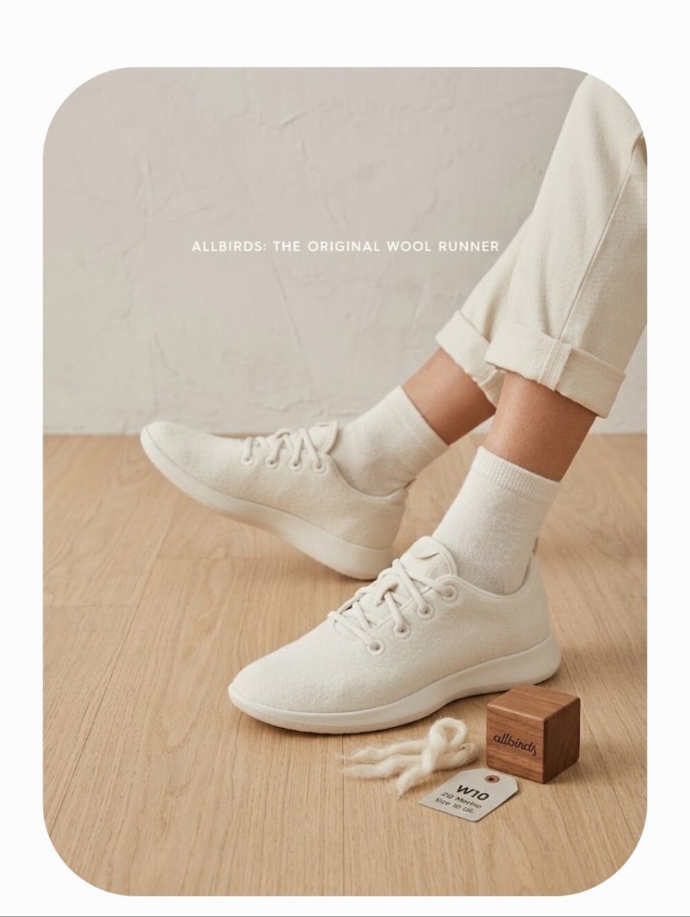 allbirds Women's Off-White Wool Runner-Up Sneakers Size 10
